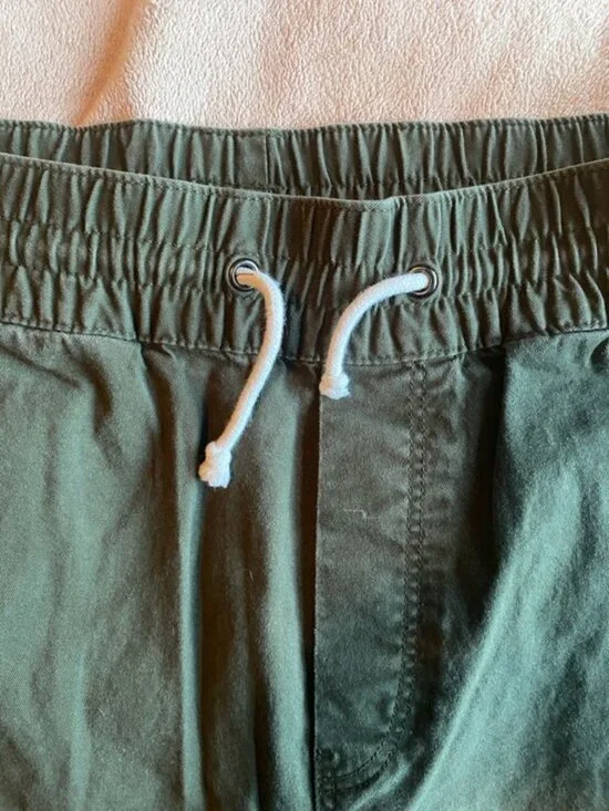 H&M Olive Green Ruched Drawstring Joggers - Picture 6 of 9